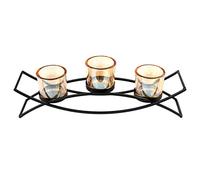 Unbekannt Candelero 36x8,5xH12cm con 3 Vasos - Metal