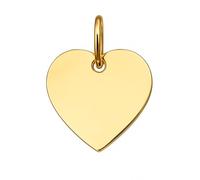 unbekannt Colgante con placa de grabado en forma de corazón, oro auténtico 333, incluye grabado en oro amarillo de calidad, Oro amarillo