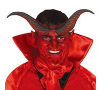 Unbekannt Cuernos de Diablo Negro-Rojo - Carnaval, Fiesta, Halloween - Disfraz para Adultos