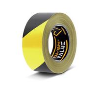 Defender EXA-TAPE VALUE BY 50 Cinta de advertencia de PVC, negra y amarilla, 50 mm x 33 m