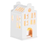 Unbekannt Diseño - CASA Mini casa de luz 6 x 6 x 13,5 cm, Color Blanco