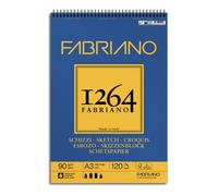 Fabriano Bloc de dibujo Honsell Schizzi 1264 – espiral, 90 g/m², DIN A3, 120 hojas, marfil