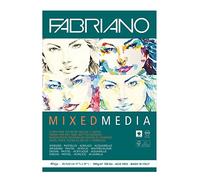 Unbekannt Fabriano Mixed Media-Bloc de Papel para Artistas (DIN A3, 60 Hojas, 160 g/m2, sin ácido con Grano Natural, Adecuado para técnicas de Pintura mojada y Seca), Blanco
