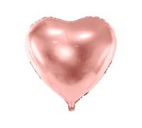 Unbekannt - Globo de Mylar Foil con forma de corazón, oro rosa metalizado, diámetro 45 cm