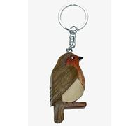 Unbekannt - Llavero de madera y metal, diseño de pájaro de jardín