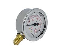 Unbekannt Manómetro glicerina Ø 63 mm vertical 1/4 AG hidráulico glicerina tubo muelle KL 1,6 (0 - 400 bar)