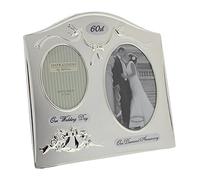 Unbekannt Marco de fotos doble con texto en inglés Happy 60th Diamond Wedding Anniversary