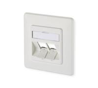 Unbekannt MC Technology E-DAT Módulo 8/8 (8) UP - Caja de Conexiones (Cat. 6, 2 Unidades, vacío), Color Blanco