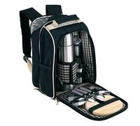 Unbekannt Mochila de picnic para 2 personas, con compartimento frigorífico, con accesorios, bolsa isotérmica sin manta de picnic