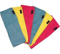 Unbekannt Petex 432260 Gamuza de Microfibra, 6 Unidades, Aprox. 40 x 30 cm Rojo Amarillo, 2 x Azul