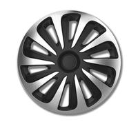 Unbekannt 'Petex - Juego Tapacubos Caliber Negro Plata 14 Tapacubos Cilindro de Ornamentales Blend