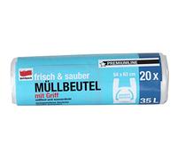 Unbekannt Quickpack 853509 - Bolsas de basura (polietileno HDPE, 54 x 63 cm, 20 unidades), color blanco