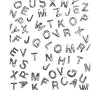 Unbekannt Rayher - 3124022 - Cera Letras, 9 mm, Unidades. 2 Pieza, U, Plata