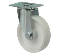 Unbekannt Rollo de conducción B10 D, 150 mm trgf, 300 kg Ruedas de plástico Blanco § blaha 135 x 110 mm