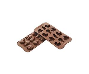 Unbekannt silikomart | SCG31 Molde de Silicona para Bombones Choco Baby, Antiadherente, 12 Bombones, Pack de 1 Molde para Bombones, Easy Choc, 107 x 21 mm, h 17 mm, Made in Italy