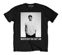Unbekannt Whatever Camiseta, Schwarz/Schwarz, L para Hombre
