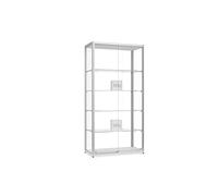 Unbekannt WSM WSM Vitrina, Aluminio Plata, 4 estantes, 2000 x 1000 x 500 mm