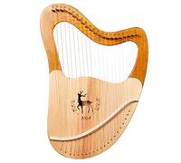 UNbit 21 Cuerdas Arpa de lira Instrumento de cuerda de lira en forma de corazón Instrumentos de arpa de madera de caoba Arpas pequeñas de metal Instrumentos musicales for principiantes Amantes de la m