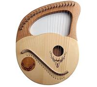 UNbit Arpa de regazo hecha a mano, Arpa de lira 21 Instrumentos de arpa de metal for principiantes, Instrumentos musicales Lira Arpa de caoba de madera Piano de violín griego El mejor regalo for amant