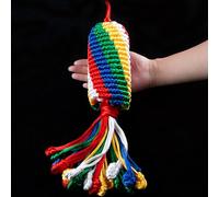 UNbit Rueda de oración hecha a mano tibetana tántrica budista de 42cm, amuleto de nudo King Kong