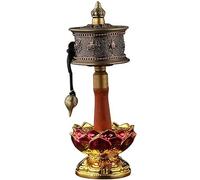 UNbit Rueda de oración Padme Hum Rueda de oración de Mano Rueda de oración Mantra de Seis Caracteres con Base Oración