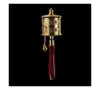 UNbit Rueda de oración Rueda de oración de mano Rueda de oración Rueda de oración budista Rueda de oración budista hecha a mano Coleccionable religioso agitando Rueda de oración budista tibetana
