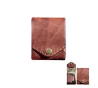 UNBITA Multifunctional Compact Wallet,Slim Minimalist Mens Compact Wallet,Handmade Leather Card Holder Wallet Built-In Pen SlotMinimalist Portable Slim Leather Money Clip (1PC)
