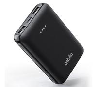 UNBON Batería Externa USB 10000mAh para Chaleco Calefactable, Power Bank Mini Ultraplano y Ligero, Batería de Respaldo Cargador Portátil con 2 Puertos de Salida USB-A para Chaleco Calefactable