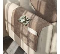 UNBOSTEN Organizador de sofá,Organizador para reposabrazos de sofá con Bolsillo Grande para Mando a Distancia de TV, reposabrazos Antideslizante, Bolsillo de Cama.-Brown||60 * 110cm