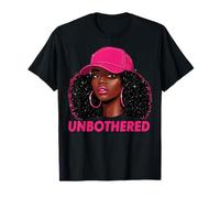 Unbothered Black Woman African American Afro Queen Camiseta