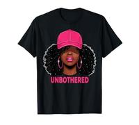 Unbothered Black Woman African American Afro Queen Camiseta
