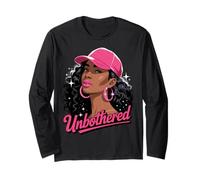 Unbothered Black Woman African American Afro Queen Manga Larga