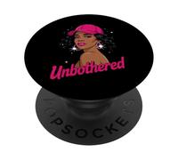 Unbothered Black Woman African American Afro Queen PopSockets PopGrip Adhesivo
