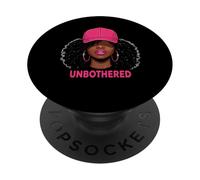 Unbothered Black Woman African American Afro Queen PopSockets PopGrip Adhesivo