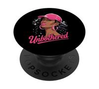 Unbothered Black Woman African American Afro Queen PopSockets PopGrip Adhesivo