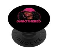 Unbothered Black Woman African American Afro Queen PopSockets PopGrip Adhesivo