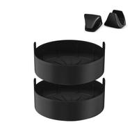 UNBOX Molde de silicona de 19 cm para freidora de aire caliente compatible con Russell Hobbs 4L, Ninja 5,2 L, COSORI 4,7 L, 2 moldes de silicona reutilizables para airfryer, alternativa al papel de