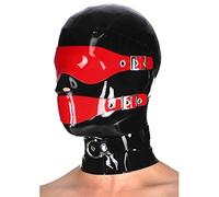UnBra Hot Passion Toys BD08 - Máscara de látex y goma con capucha completa para fiesta, sexo BD08 (M, negro)