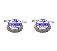 Unbranded Set of 2- Replica ELLIE BADGE GRAPE SODA BOTTLECAP PIN! UP & Sticker Gift Bags