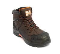 Unbreakable Hurricane II - Botas de trabajo para hombre, S3, ligeras, antideslizantes, puntera compuesta, impermeables, a prueba de pinchazos, calzado de trabajo y utilidad para hombre, Brown, 45 EU