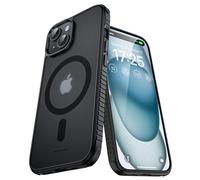 UNBREAKcable Funda Magnética para iPhone 15 [Compatible con MagSafe] [Grado Militar a Prueba de Golpes] [Antideslizante] Funda Protectora de Silicona Suave Traslúcida Mate para iPhone 15, Negro