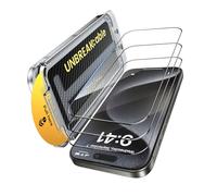 UNBREAKcable Paquete de 3 Protectores de Pantalla para iPhone 15 Pro Max Vidrio Templado - [Dureza 9H+] [Antigolpes de Grado Militar] [Claridad HD 99,99%] Cobertura Total para iPhone de 6.7 pulgadas
