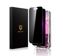 UNBREAKcable Película de Privacidad para iPhone 16/15, Vidrio Antiespía 28°, Película de Vidrio Templado Completo, Antiarañazos, Dureza 9H, Grado Militar, 99,99% HD, Tacto Sensible, Paquete de 2