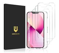 UNBREAKcable Protector de Pantalla Compatible con iPhone 13 y iPhone 13 Pro [3 Pack], Cristal Templado para iPhone 13/13 Pro 6.1 Pulgada - [Dureza 9H, Anti-rayado, Anti-aceite Con Marco de Alineación]