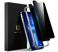 UNBREAKcable Protector de Pantalla de Privacidad para iPhone 14/13/13Pro 6,1", Antiespia Cristal Vidrio Templado, Antiespía de 28°, Marco de Fácil Instalación, Funda Amistoso-2 Unidades