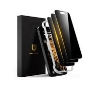 UNBREAKcable Protector de Pantalla de Privacidad para iPhone 15 Plus, Vidrio Templado Antiespía a Prueba de Roturas [Marco de Fácil Instalación] Protector Negro para iPhone de 6,7" - Paquete de 3