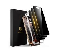 UNBREAKcable Protector de Pantalla de Privacidad para iPhone 16 Pro, Vidrio Templado Antiespía a Prueba de Roturas [Marco de Fácil Instalación] Protector Negro para iPhone de 6,3" - Paquete de 3