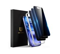 UNBREAKcable Protector de Pantalla de Privacidad para iPhone 16, Vidrio Templado Antiespía a Prueba de Roturas [Marco de Fácil Instalación] Protector Negro para iPhone de 6,1" - Paquete de 3