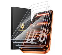 UNBREAKcable Protector de pantalla iPhone, doble vidrio templado HD irrompible [cobertura completa][marco de instalación fácil][dureza 9H][compatible con funda]