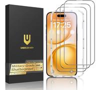 UNBREAKcable Protector de Pantalla para iPhone 15 Pro, 6,1 Pulgadas, Vidrio Templado Doble Inastillable, Dureza 9H, Marco de Fácil Instalación, Funda Amistoso,99,99% HD-3 Unidades